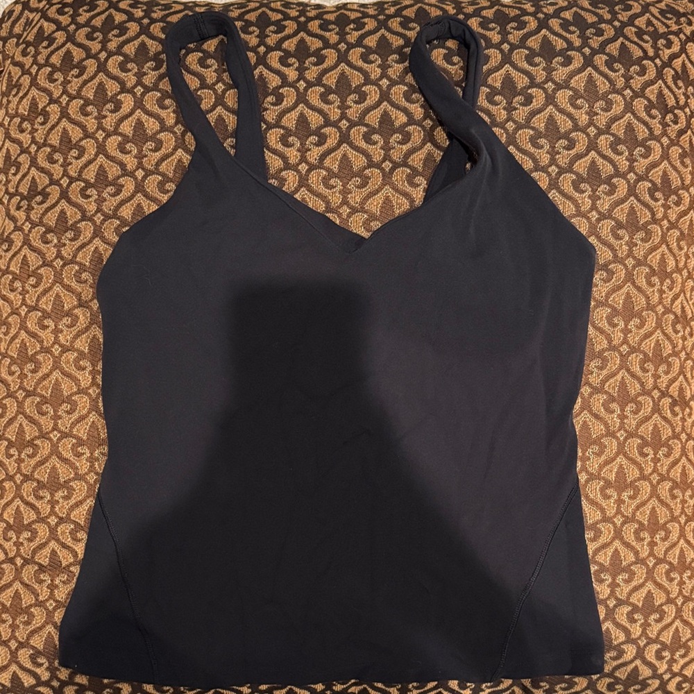Black full length align tank